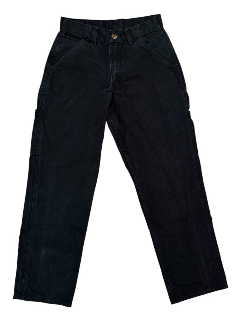 Carhartt Men's Black Washed Duck Carpenter Work Pants 28x32 Utility Pockets